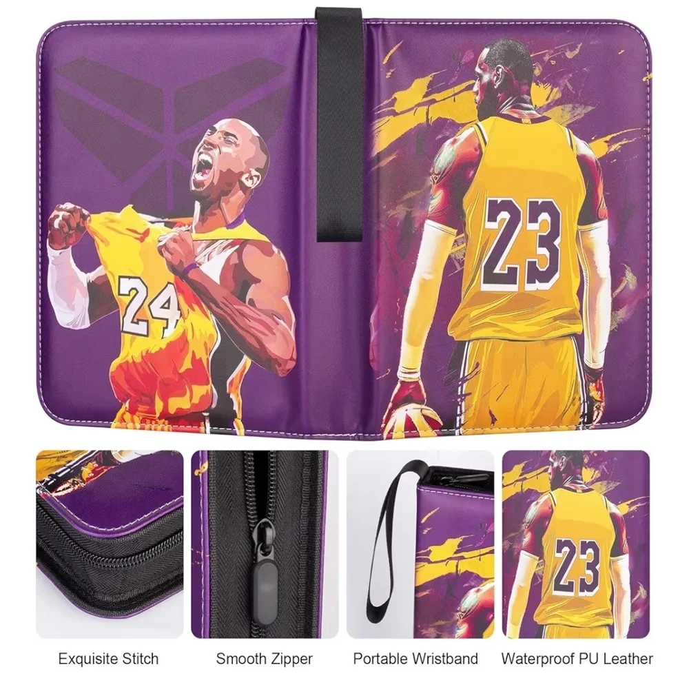 BASKETBALL Trading Card Binder 400 Sleeve Pocket - KING x MAMBA - PURPLE - Picture 4 of 5